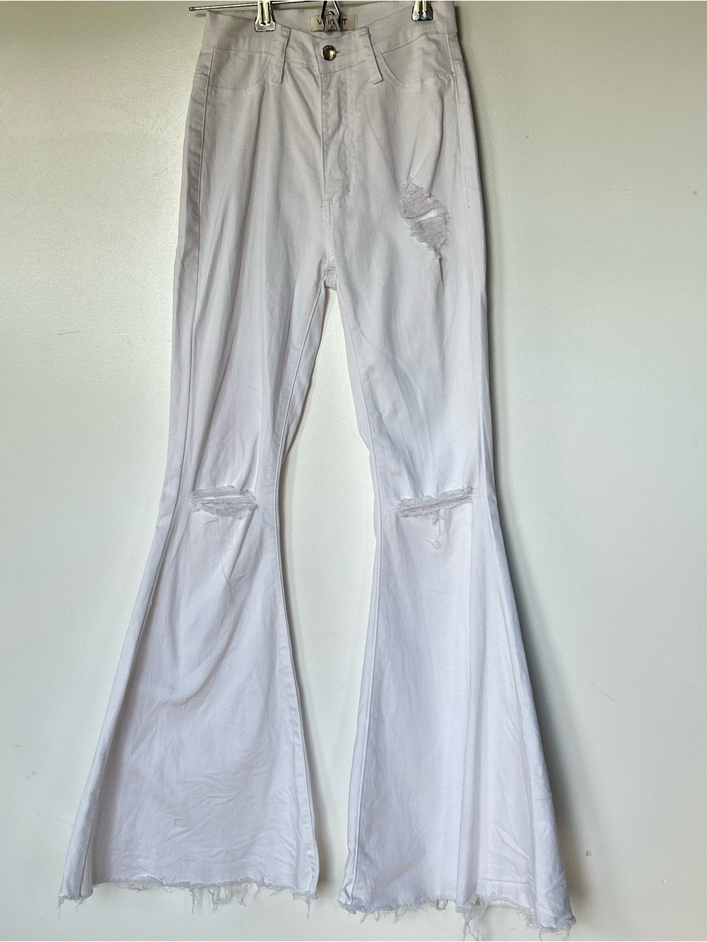 Bell bottom white jeans